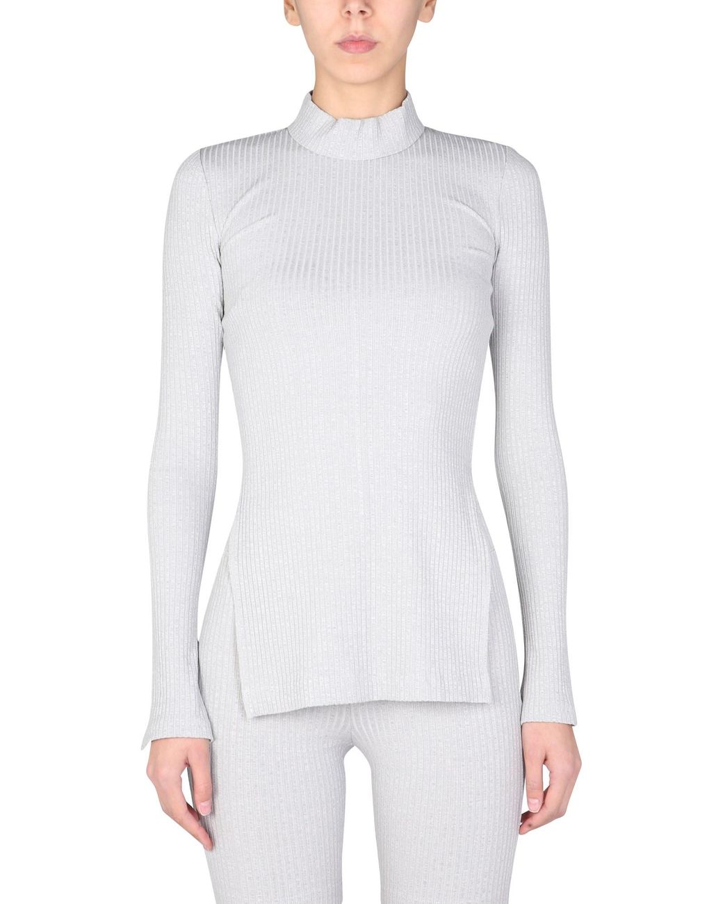 Helmut Lang White One-Shoulder Jersey T-Shirt With Cut-Out Detail