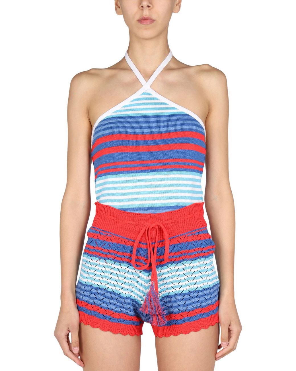 Gallo Blue Striped Pattern Top