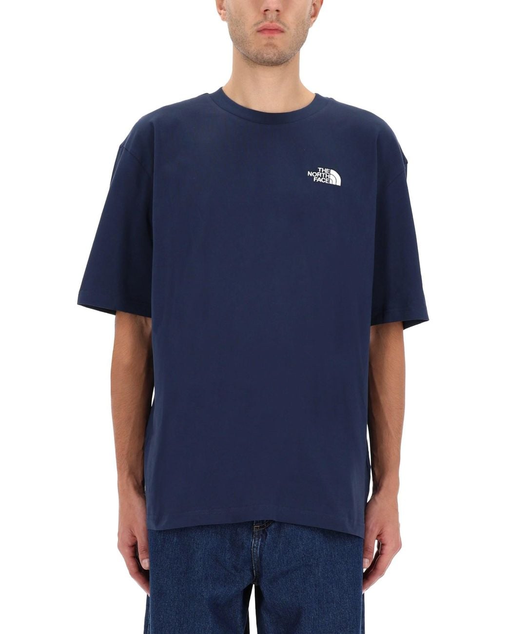 The North Face Blue Logo Crew Neck T-Shirt for men