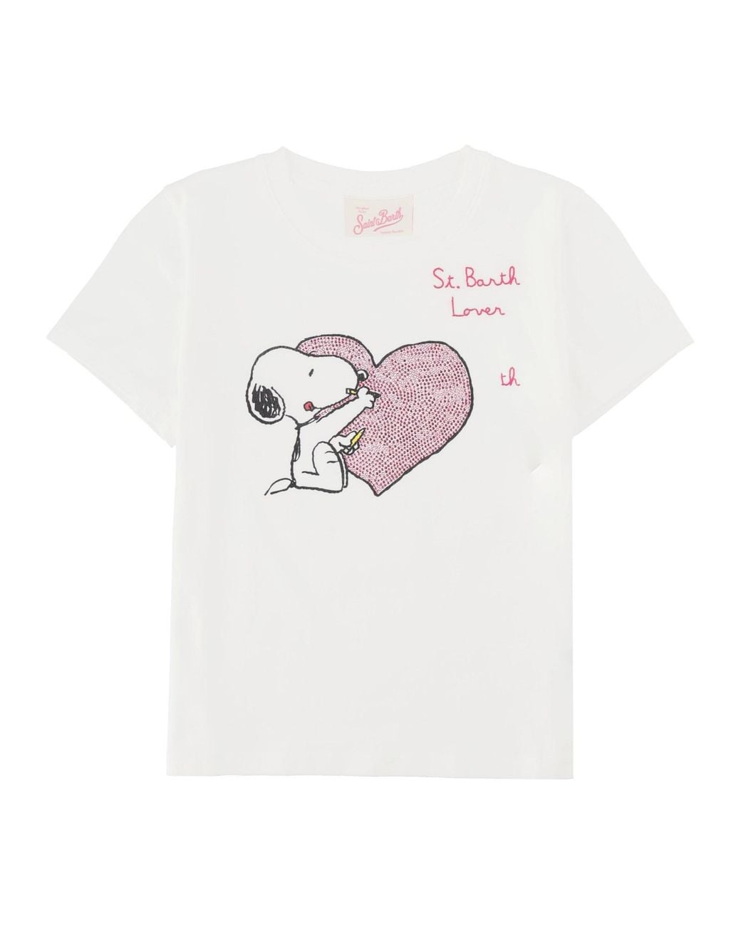 Mc2 Saint Barth White T-Shirt Con Stampa