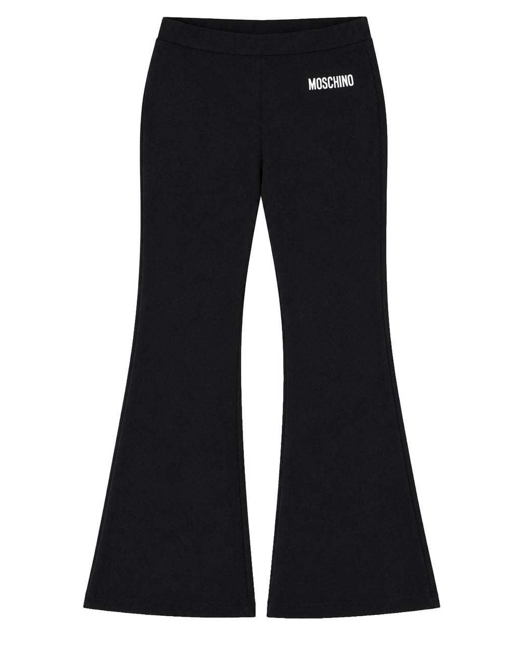 Moschino Black Pantalone Flared Con Logo