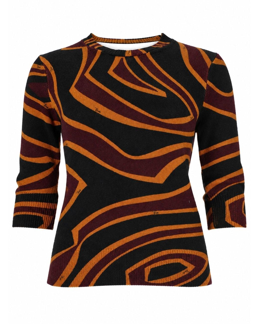 Emilio Pucci Black Maglia Con Schiena Scoperta