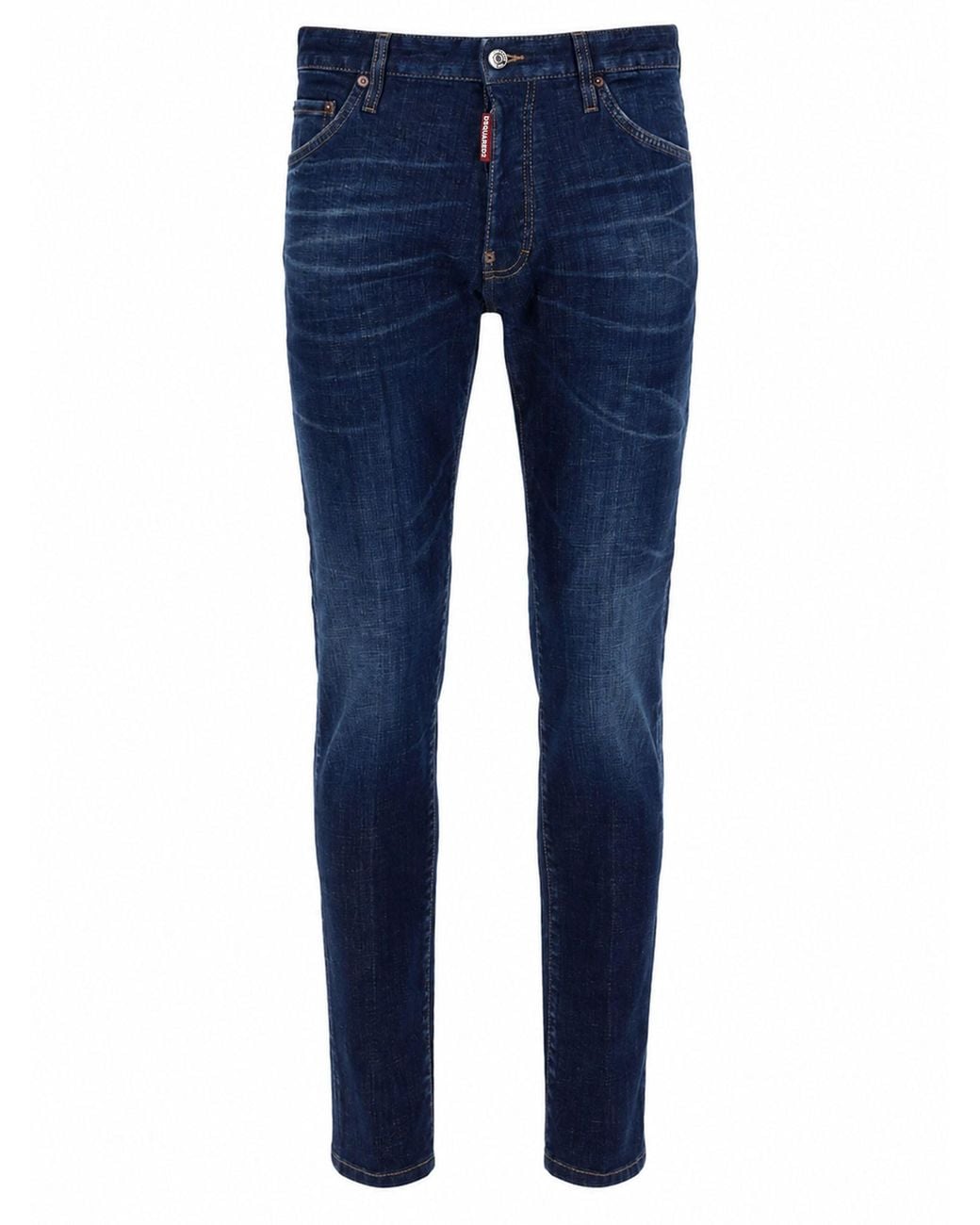 DSquared² Blue Dark Slim-Fit Jeans With Classic Five-Pocket Design for men