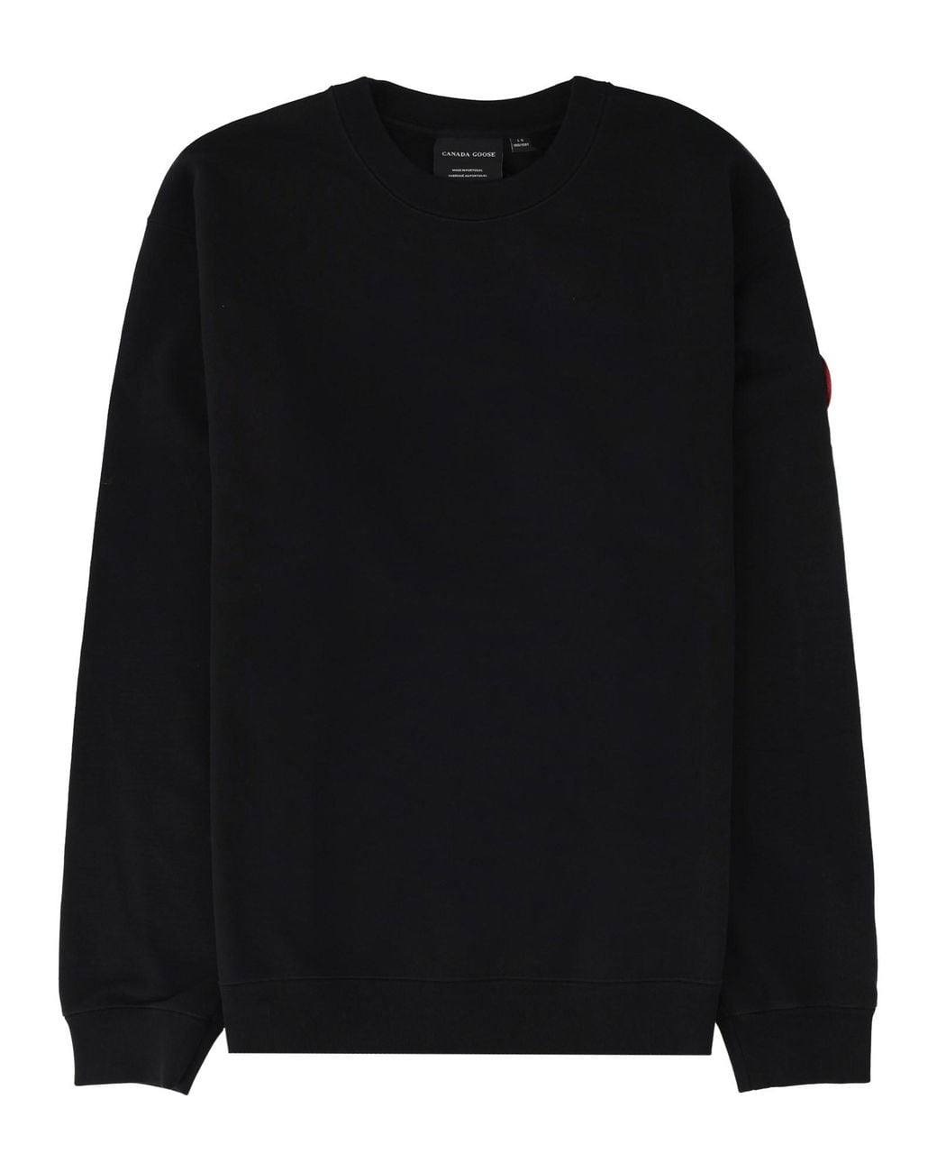 Canada Goose Black Felpa Con Patch Logo for men