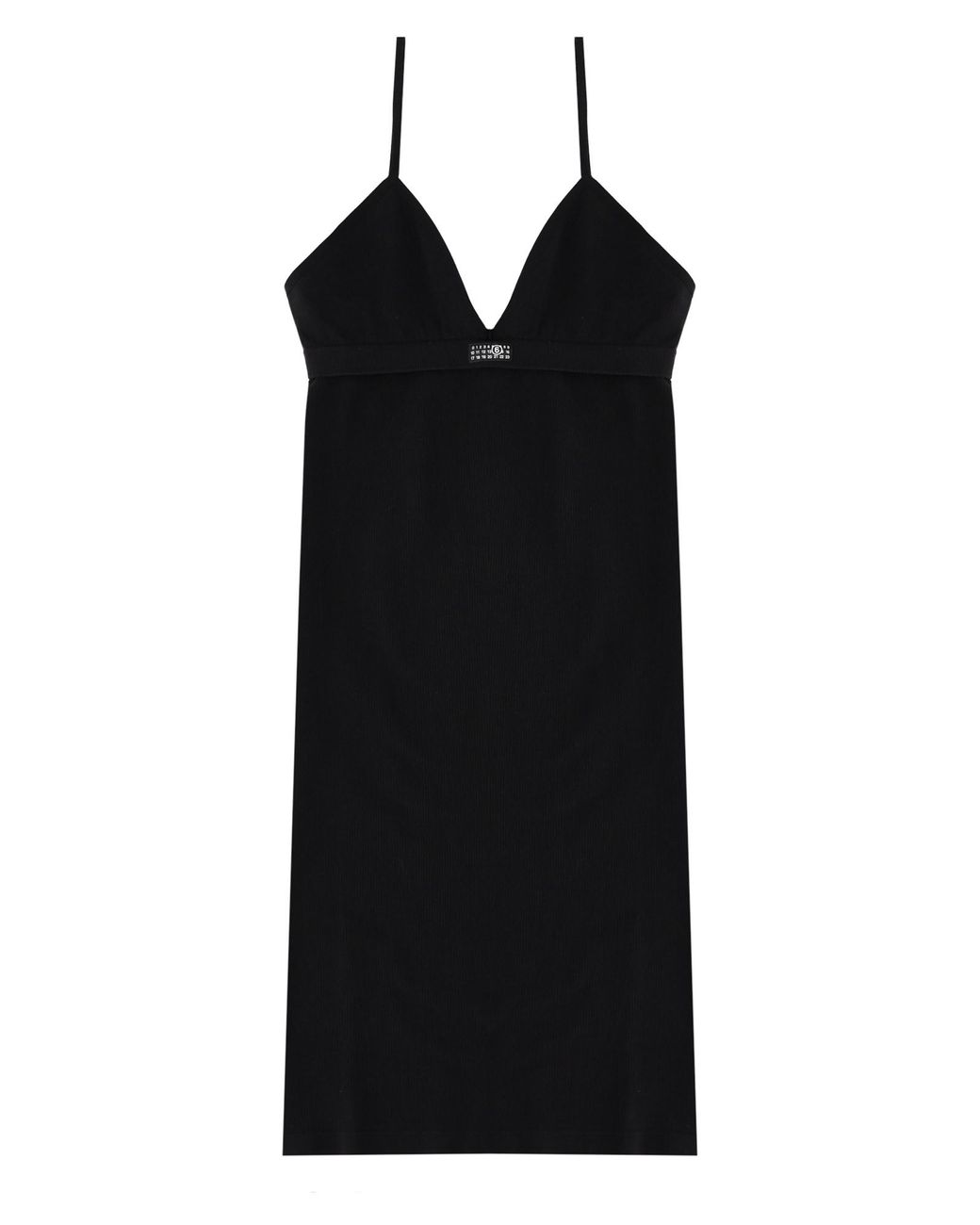 MM6 by Maison Margiela Black Abito Sottoveste Senza Cuciture