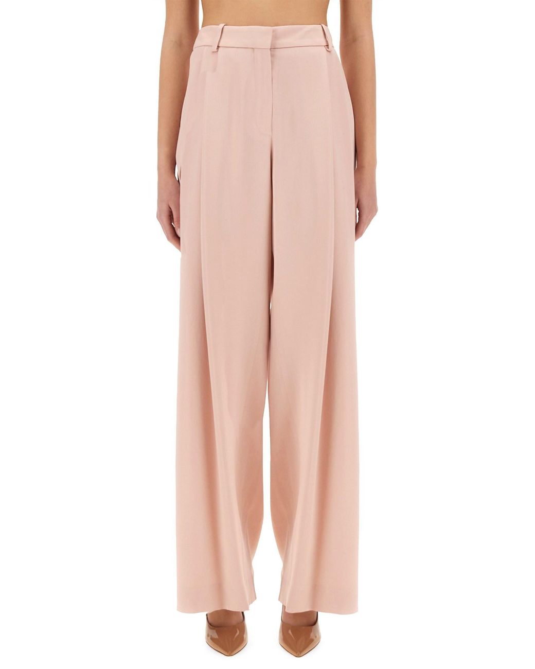 パンツ NINA RICCI WIDE-LEG PANTS WITH PLEAT Nina Ricci Wide-Leg Pants With Pleat Detail | ShopSimon