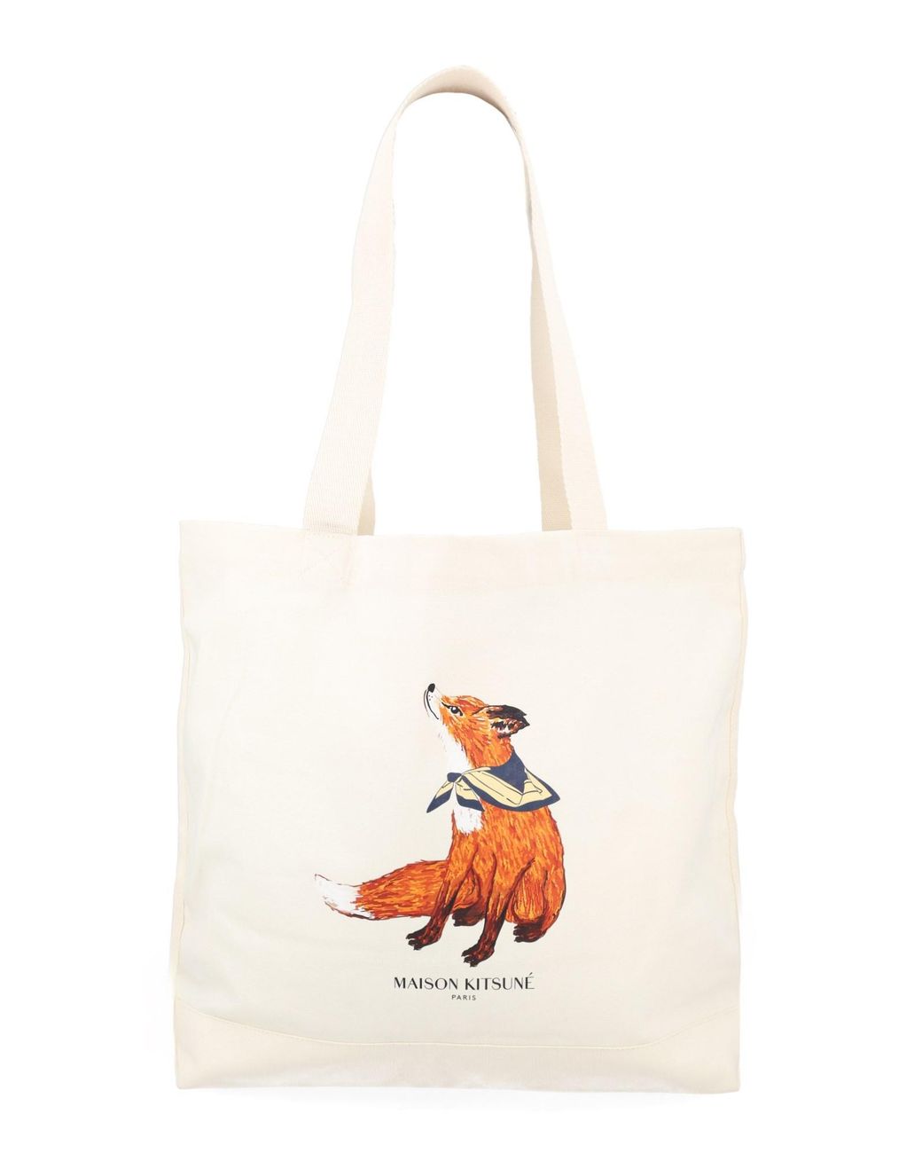 Maison Kitsuné White Tote Bag Dreaming Fox