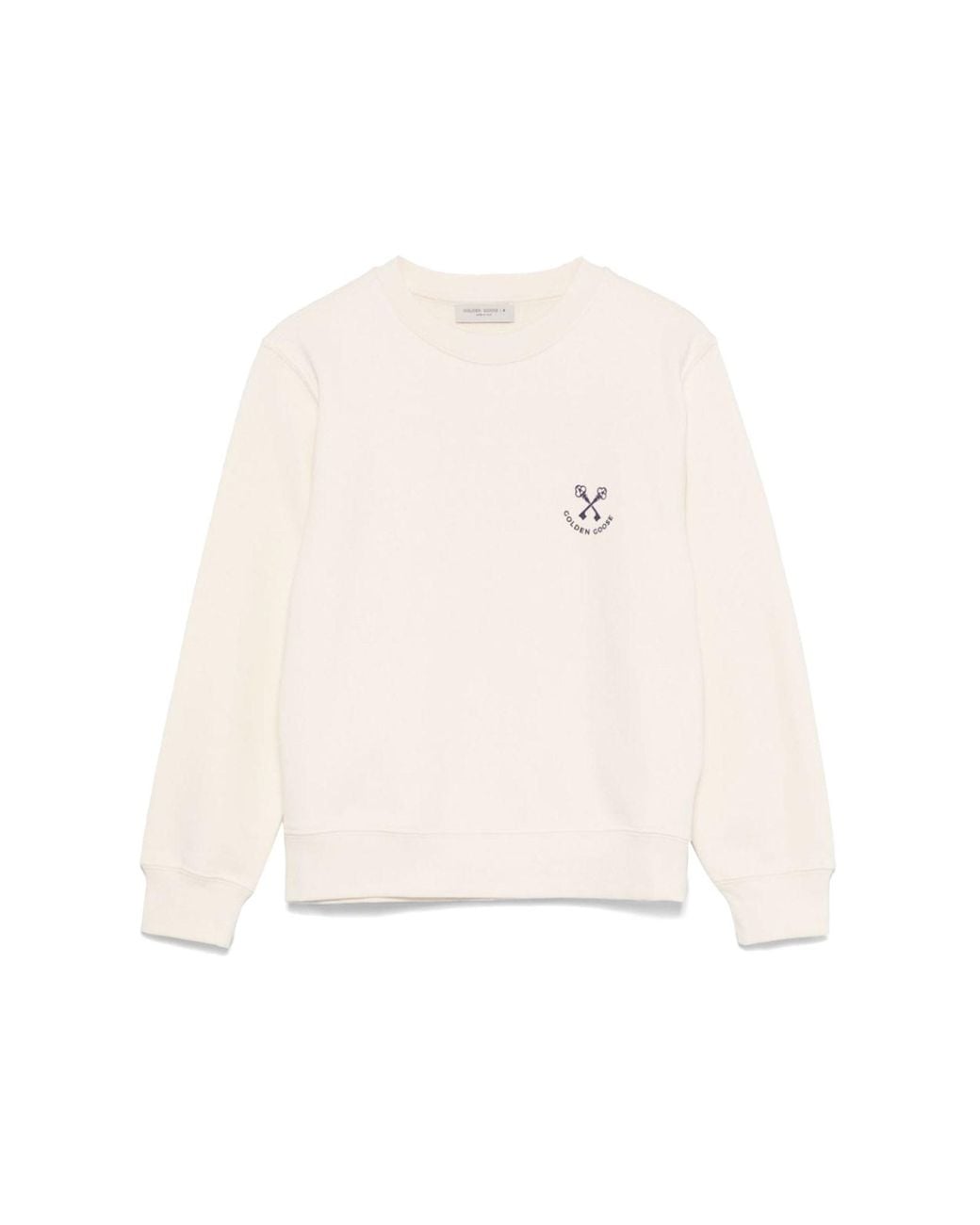 Golden Goose Deluxe Brand White Journey Girl's Crewneck Regular Sweatshirt Printed