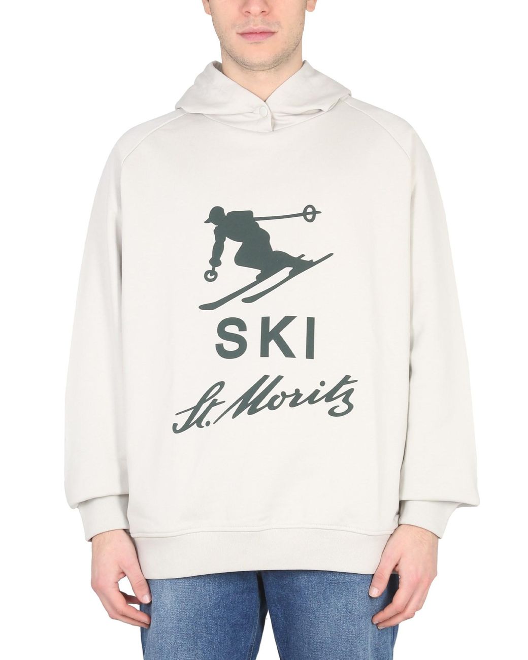 bally curling White Sweatshirt With Print for men