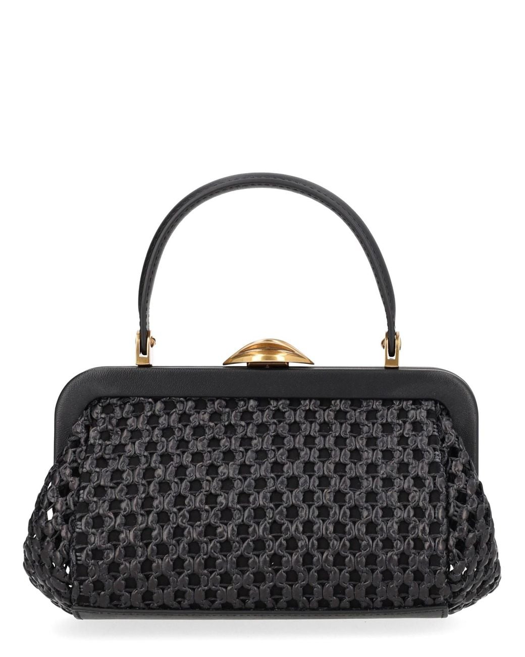 Cult Gaia Black Mini Top Handle Bag 11 Cm X 24.5 Cm X 8 Cm