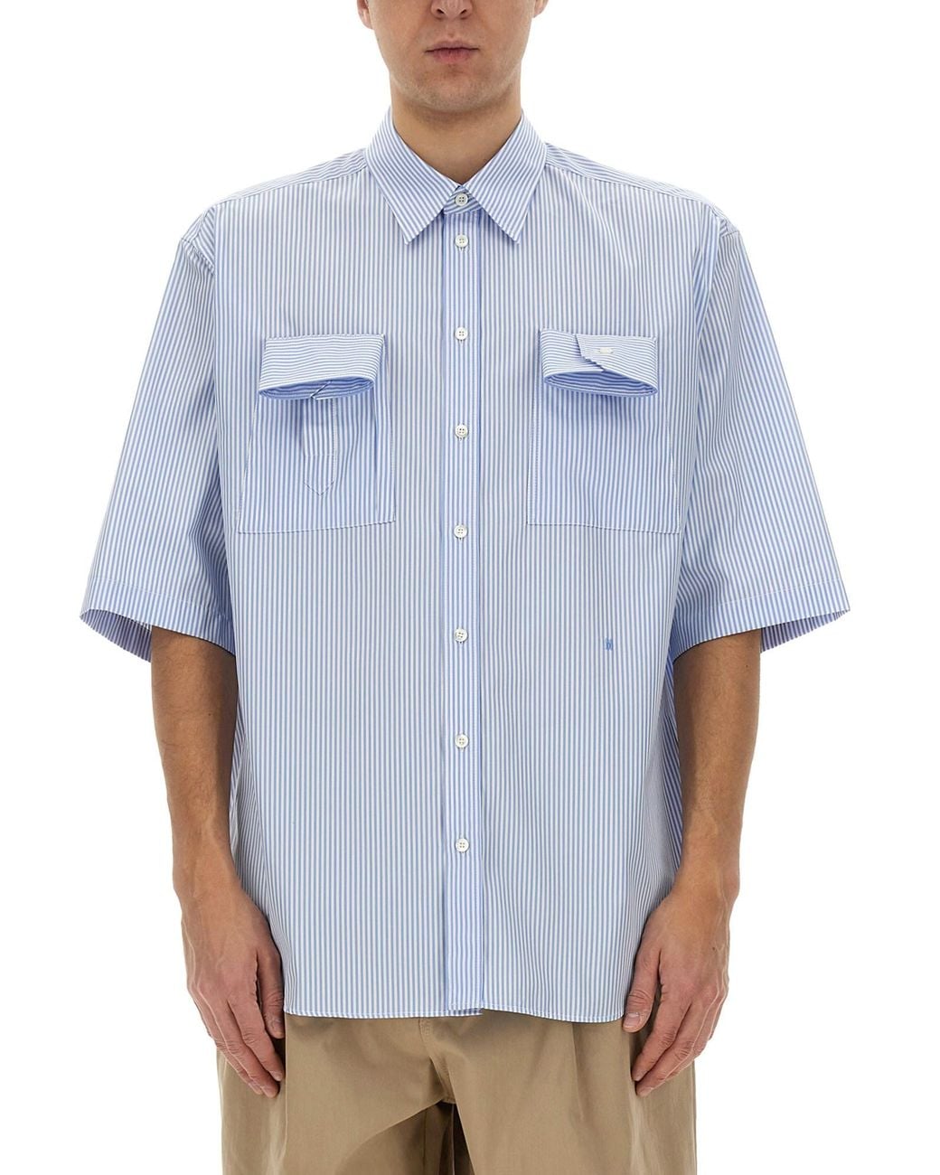 Moschino Blue Classic 100% Cotton Shirt For for men