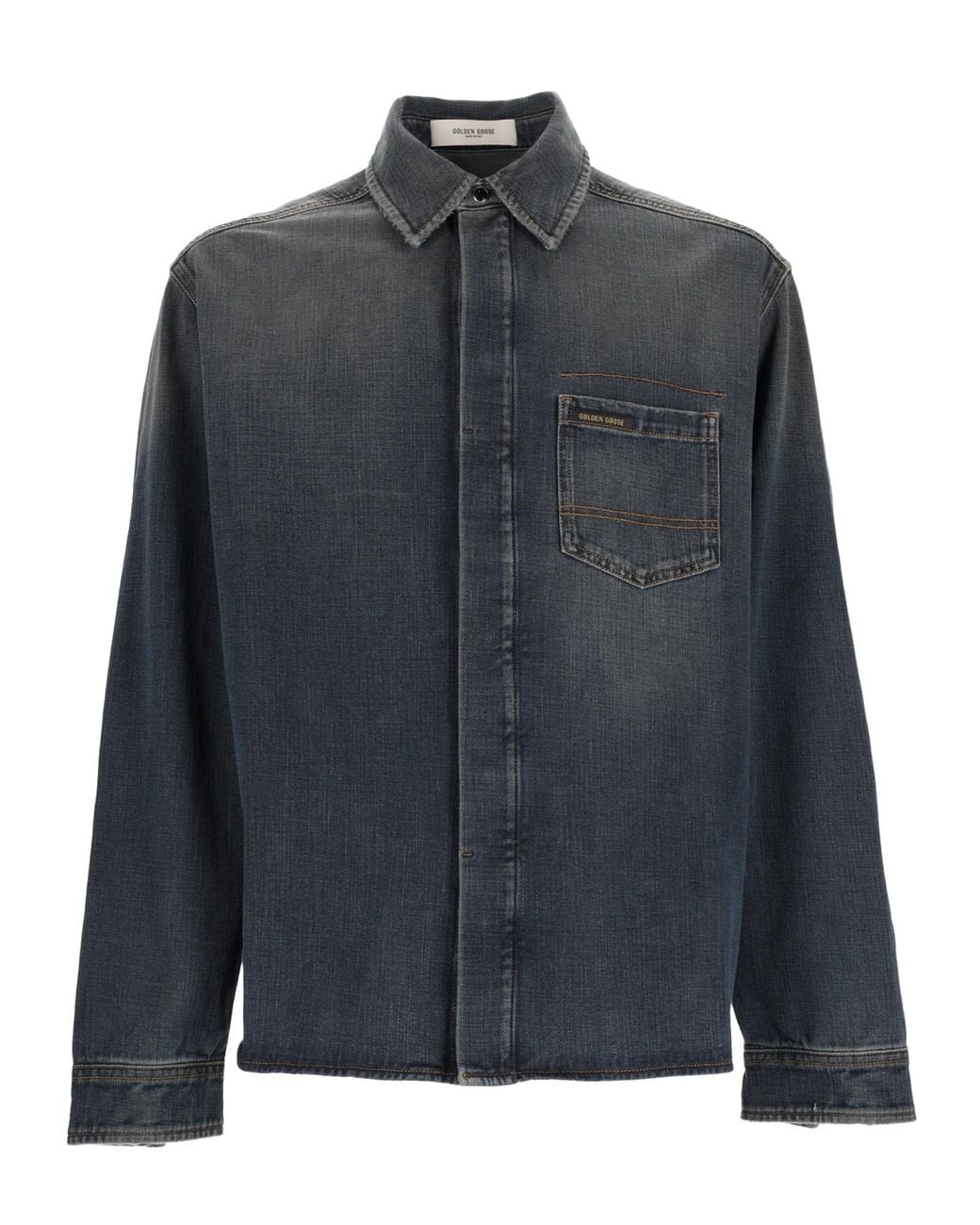 Golden Goose Deluxe Brand Blue Camicia Slim Fit for men