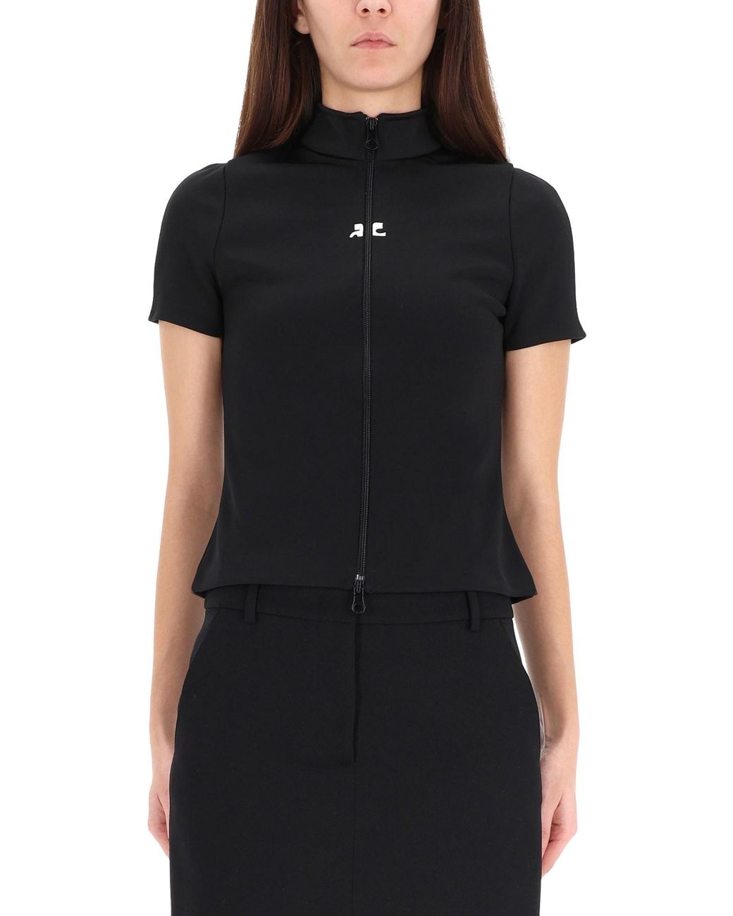 Courreges Black Courregès Polyester Top