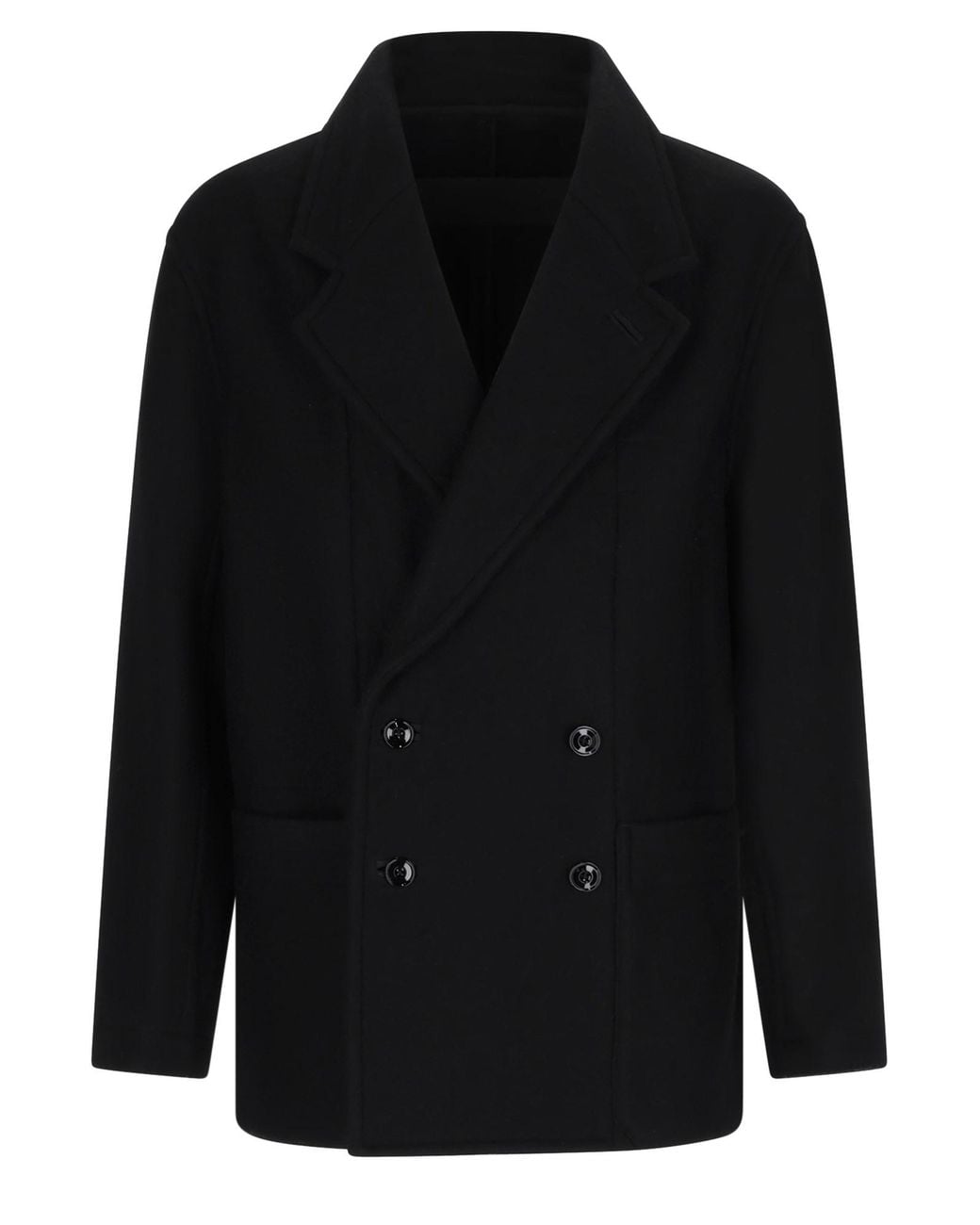 Lemaire Black Cappotto for men