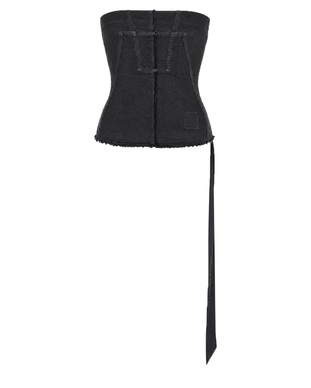 Rick Owens Black Top "Splintered Bustier"