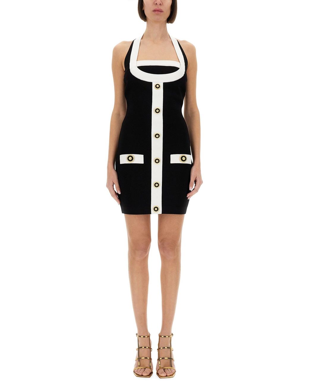 Balmain Black Backless Dress