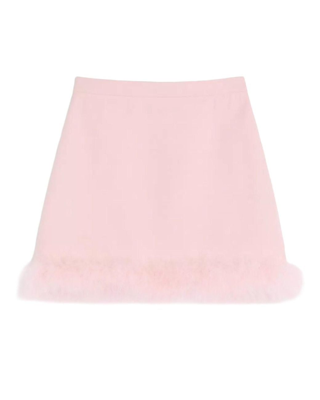 Valentino Pink Miniskirt With Feathers