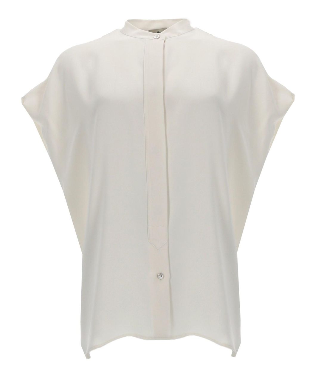 Herno White Blusa Con Bottoni