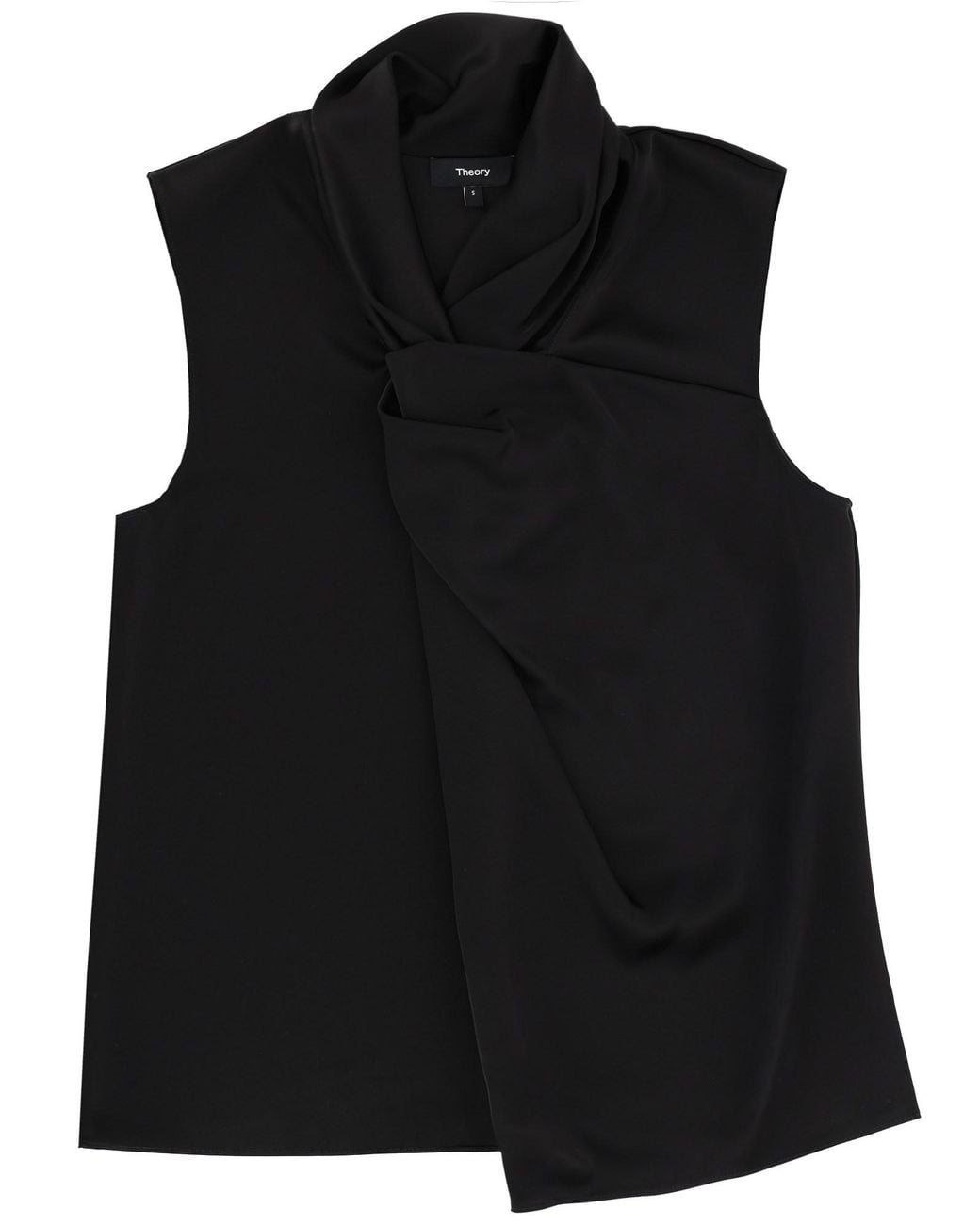 Theory Black Draped Top