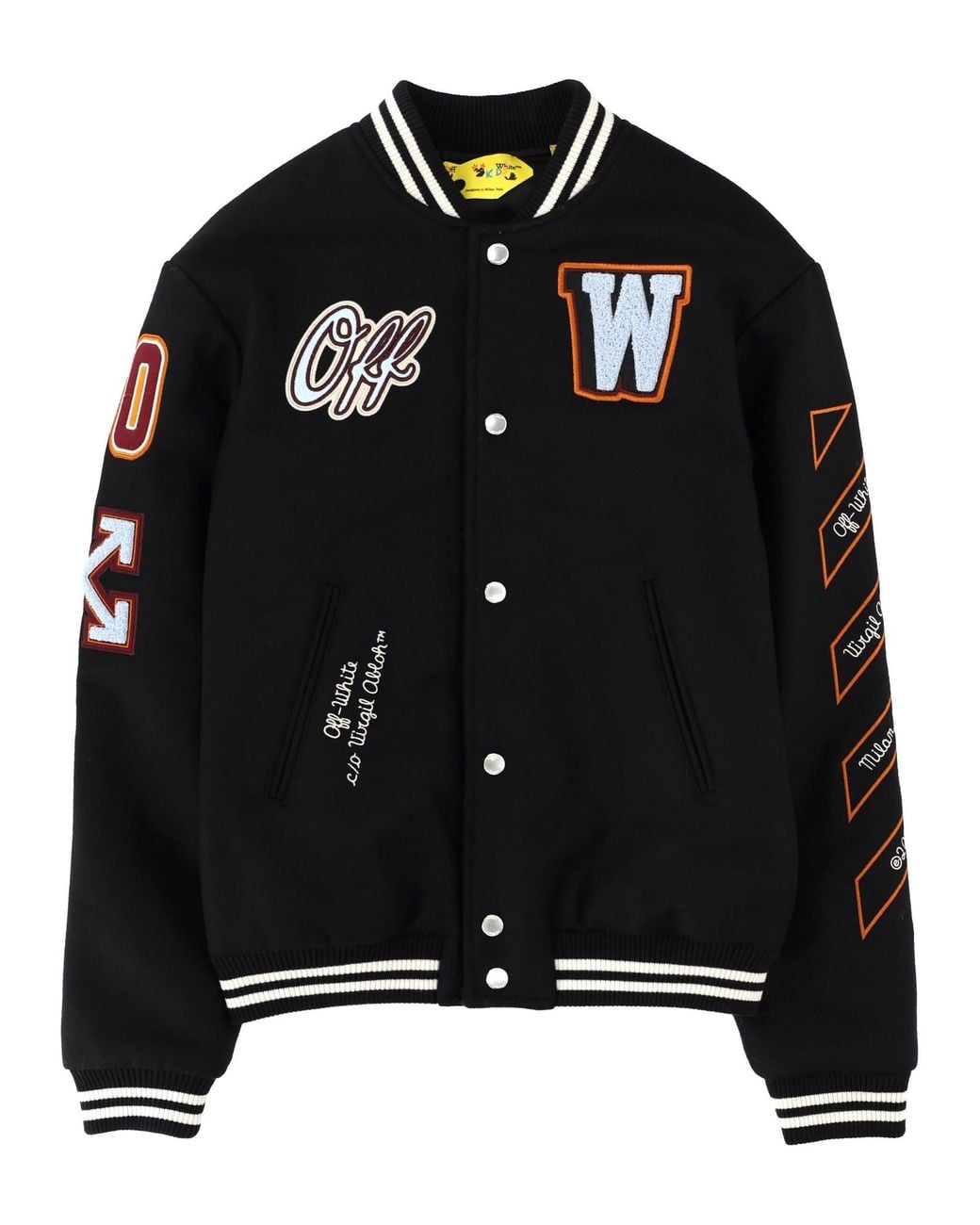Off-White c/o Virgil Abloh Black Giacca Varsity Patch