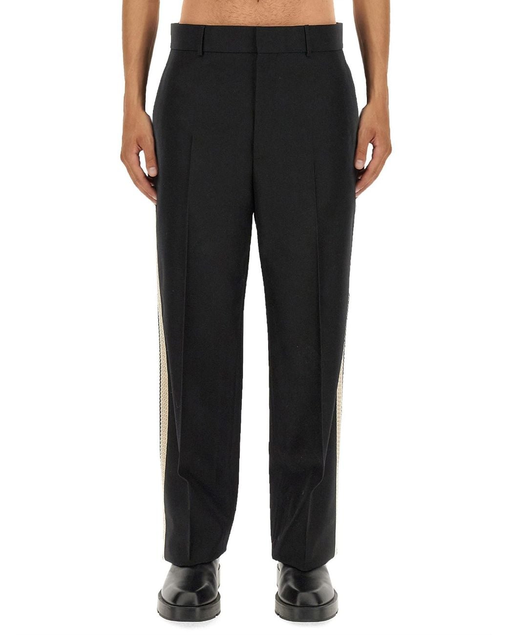 Palm Angels Black Cotton Track Pants for men