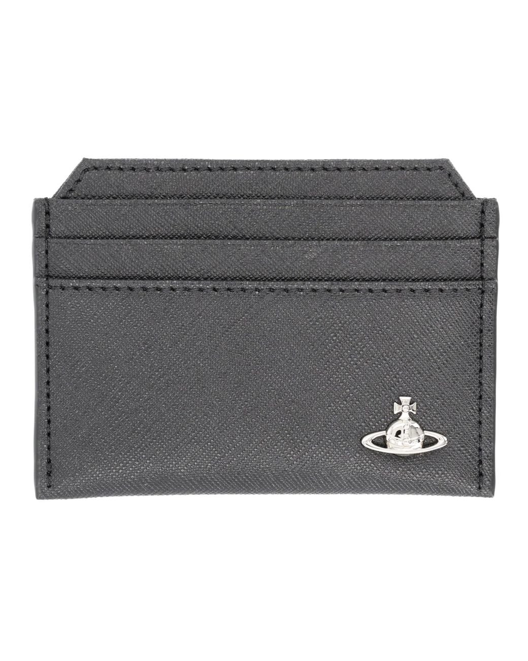 Vivienne Westwood Gray Card Holder With "Orb" Detail