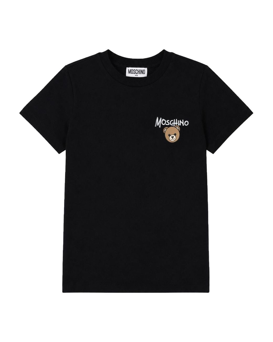 Moschino Black T-Shirt Con Stampa Teddy Bear