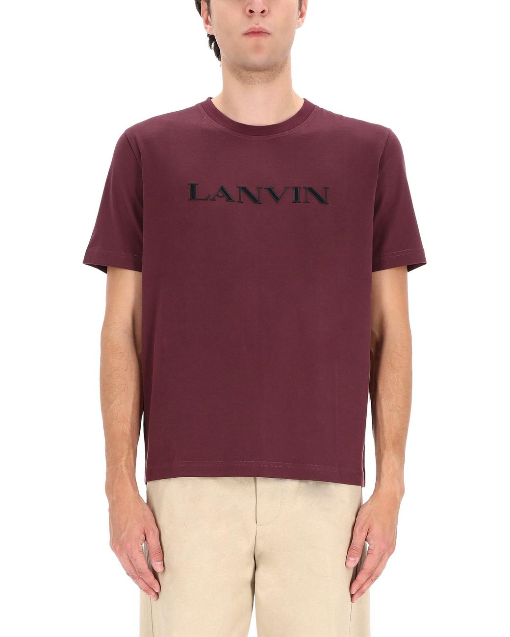 Lanvin Purple T-Shirt With Logo for men