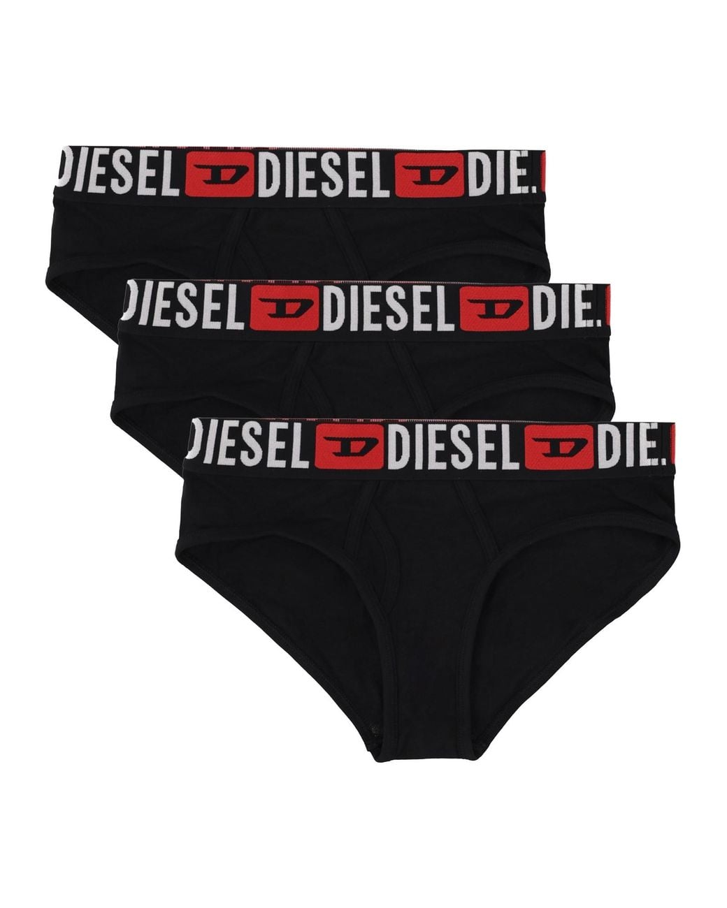 DIESEL Black 3-Pack Slip "Oxy-D-Core"