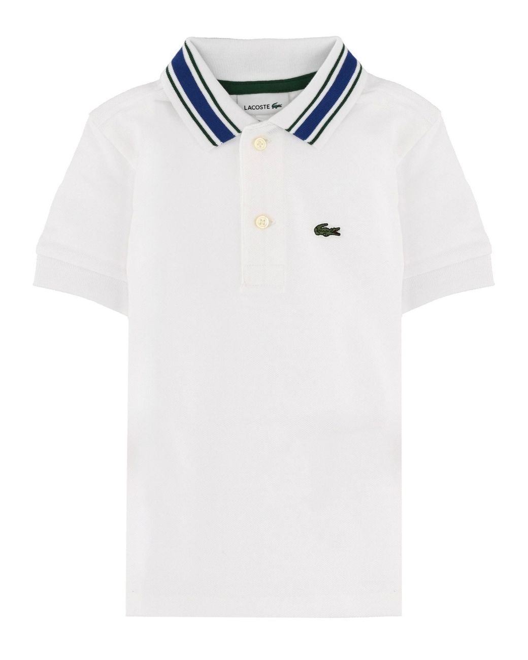 Lacoste Blue Mini Pique Fancy Polo For Kids