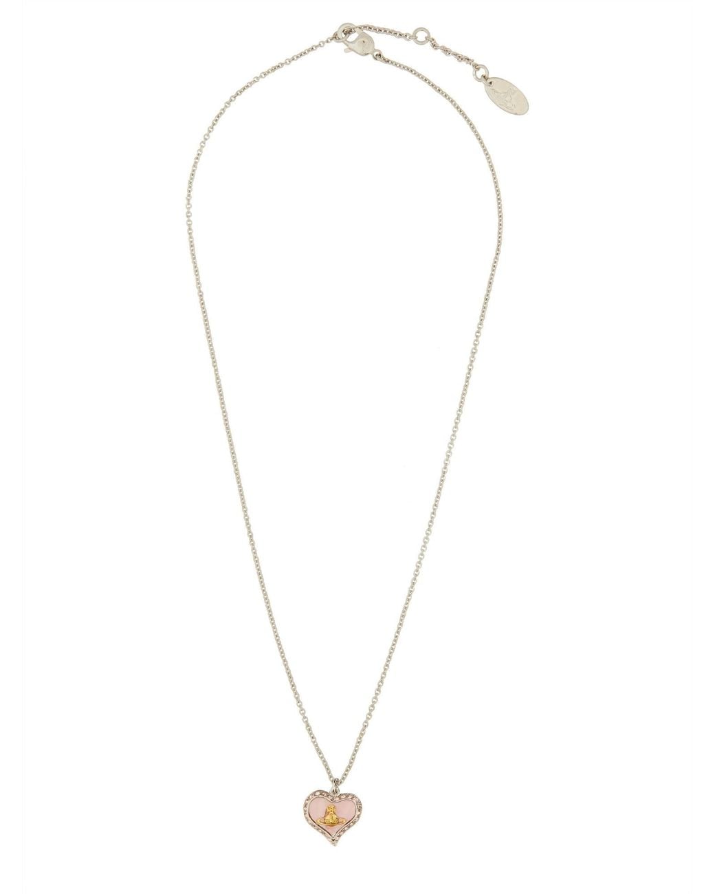 Vivienne Westwood White Collana Con Ciondolo "Petra"