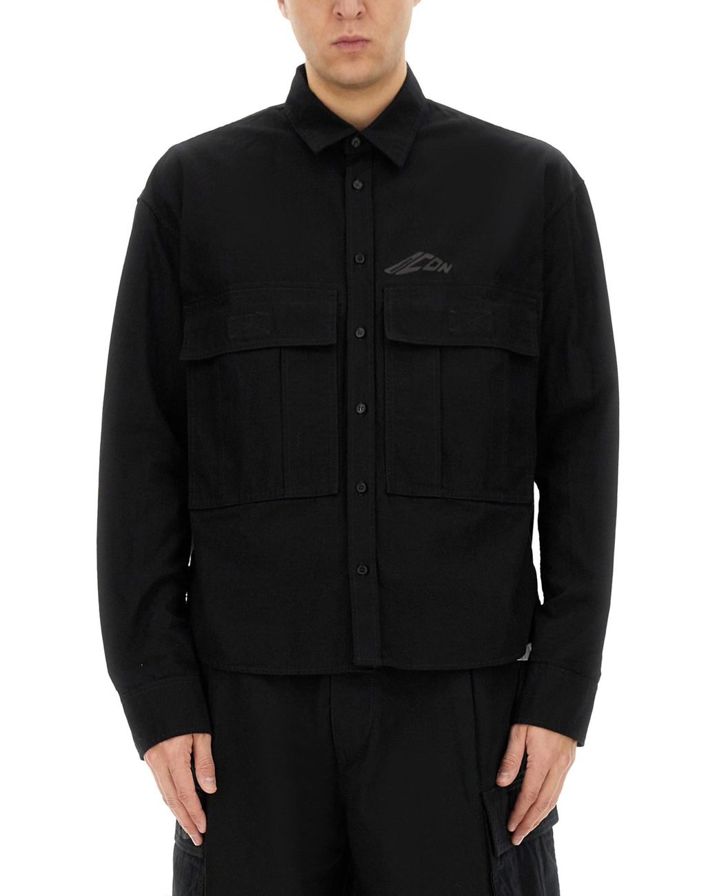 Camicia "Icon Icon Ripstop" di DSquared² in Black da Uomo