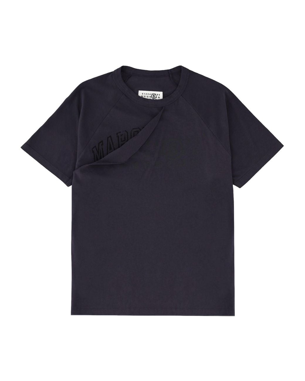 MM6 by Maison Margiela Blue T-Shirt Con Pannello Frontale