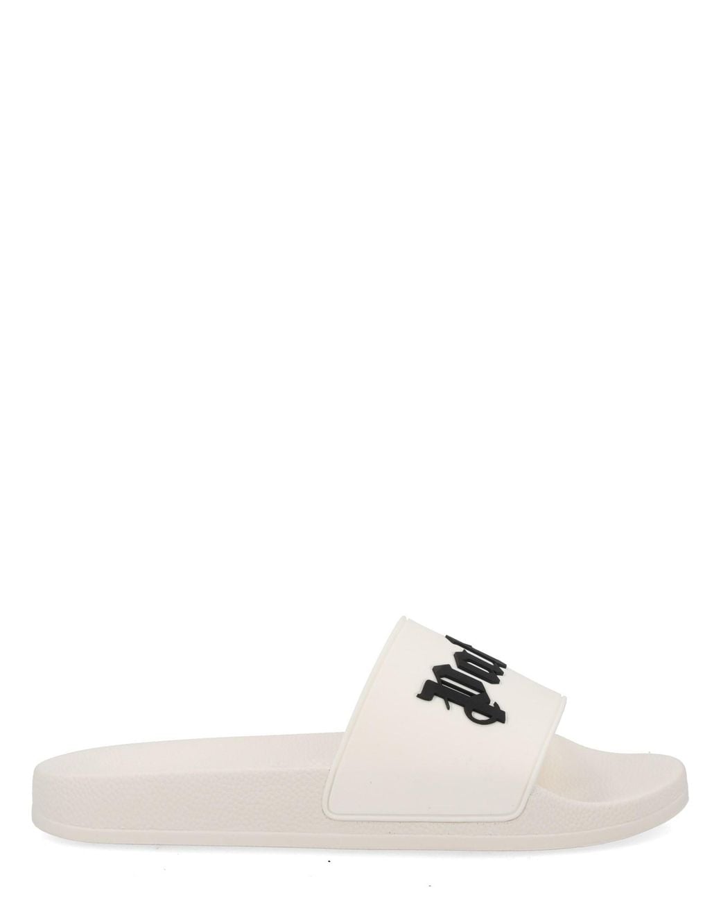 Palm Angels White Slide Con Logo for men