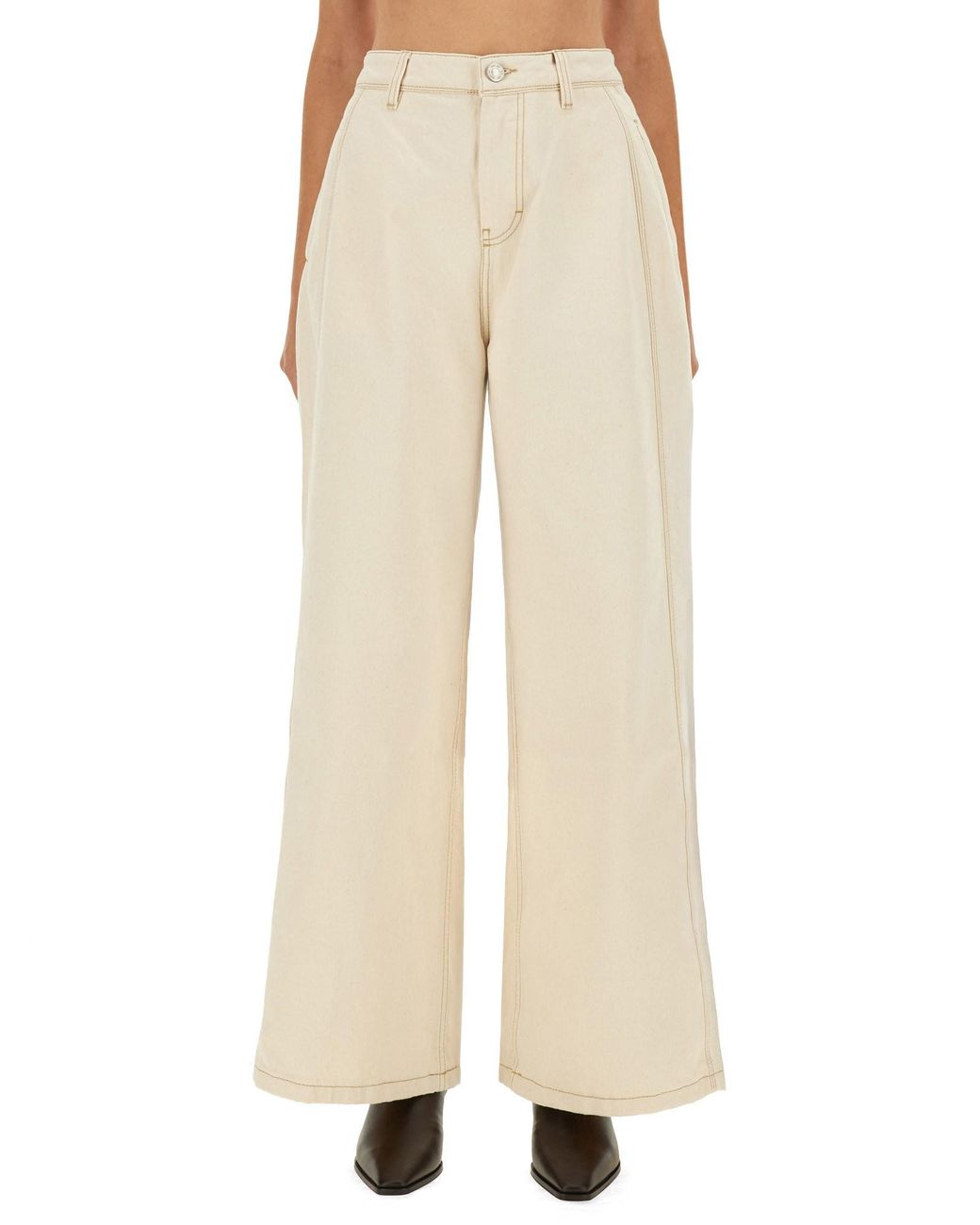 AMI Natural "Super Wide Fit" Jeans
