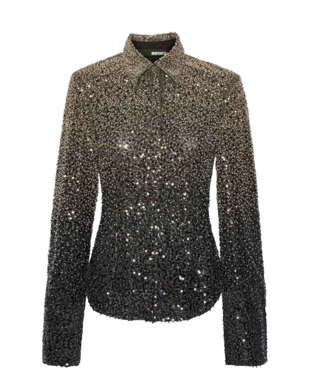ROTATE BIRGER CHRISTENSEN Gray Shirt With Sequins