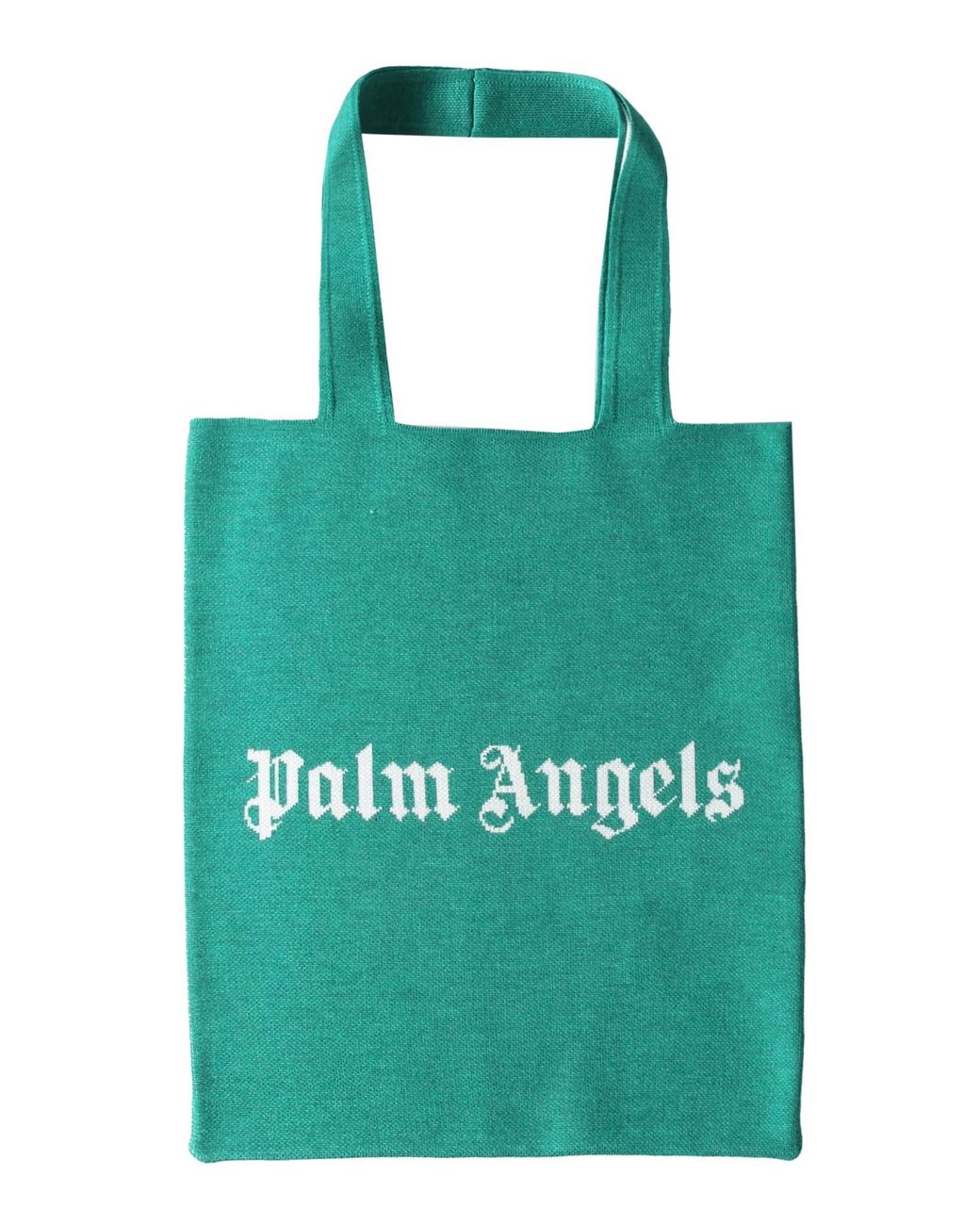Palm Angels Green Logo Shopping Bag for men