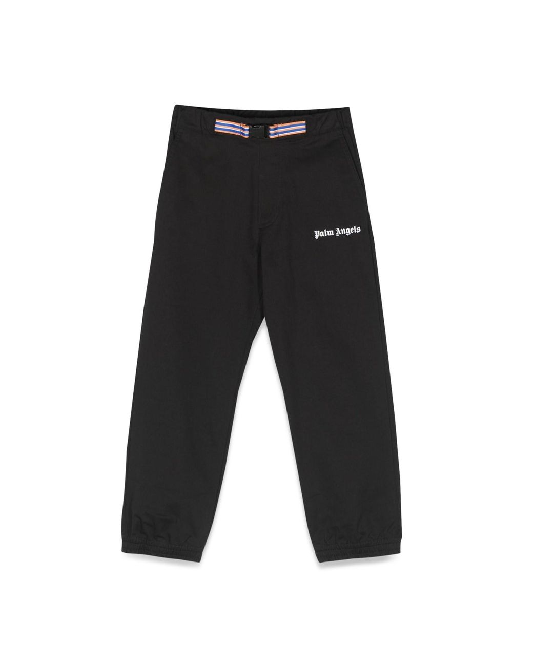 Palm Angels Black Logo Belt Insert Pants