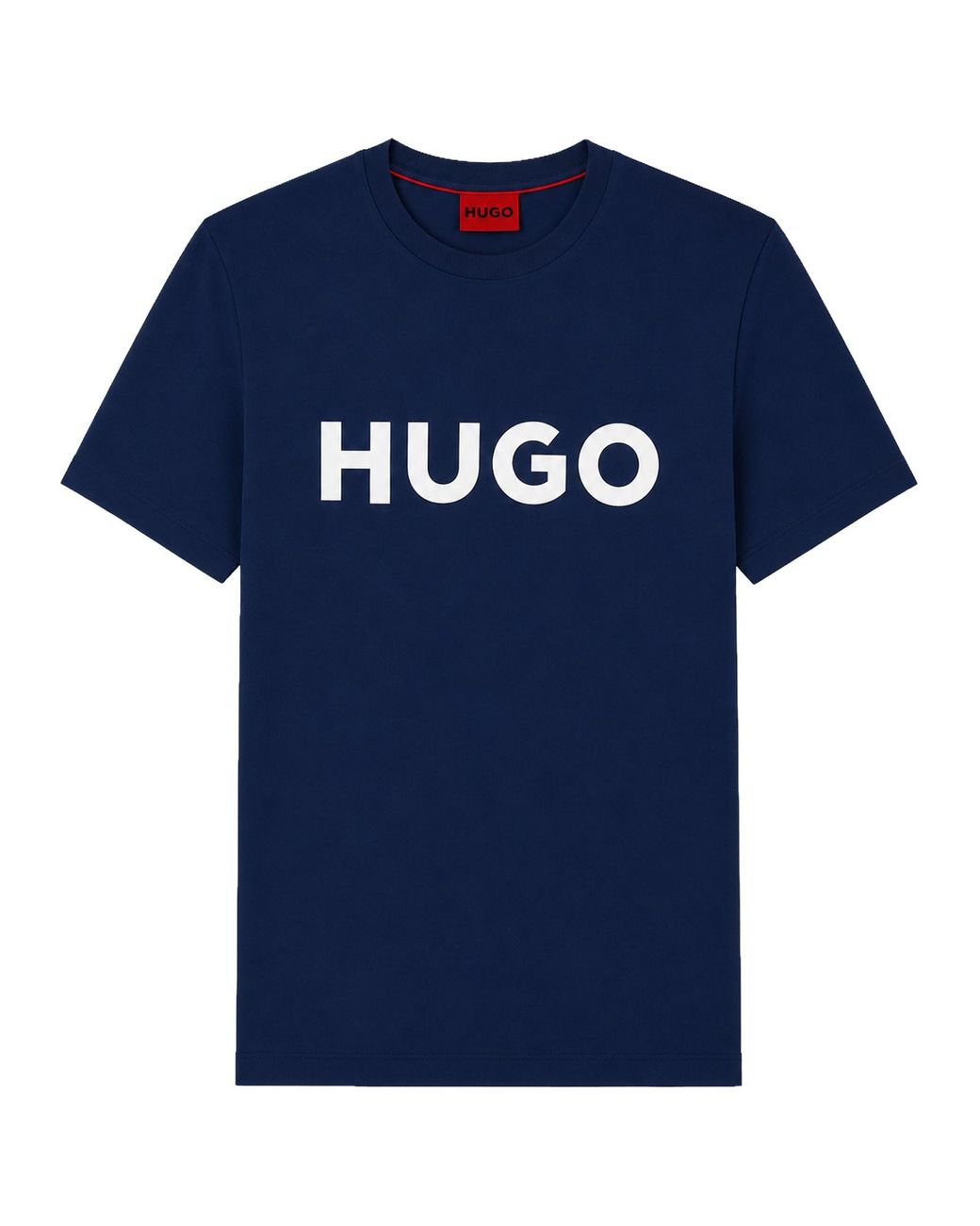 HUGO Blue Logo Print Cotton T-Shirt for men