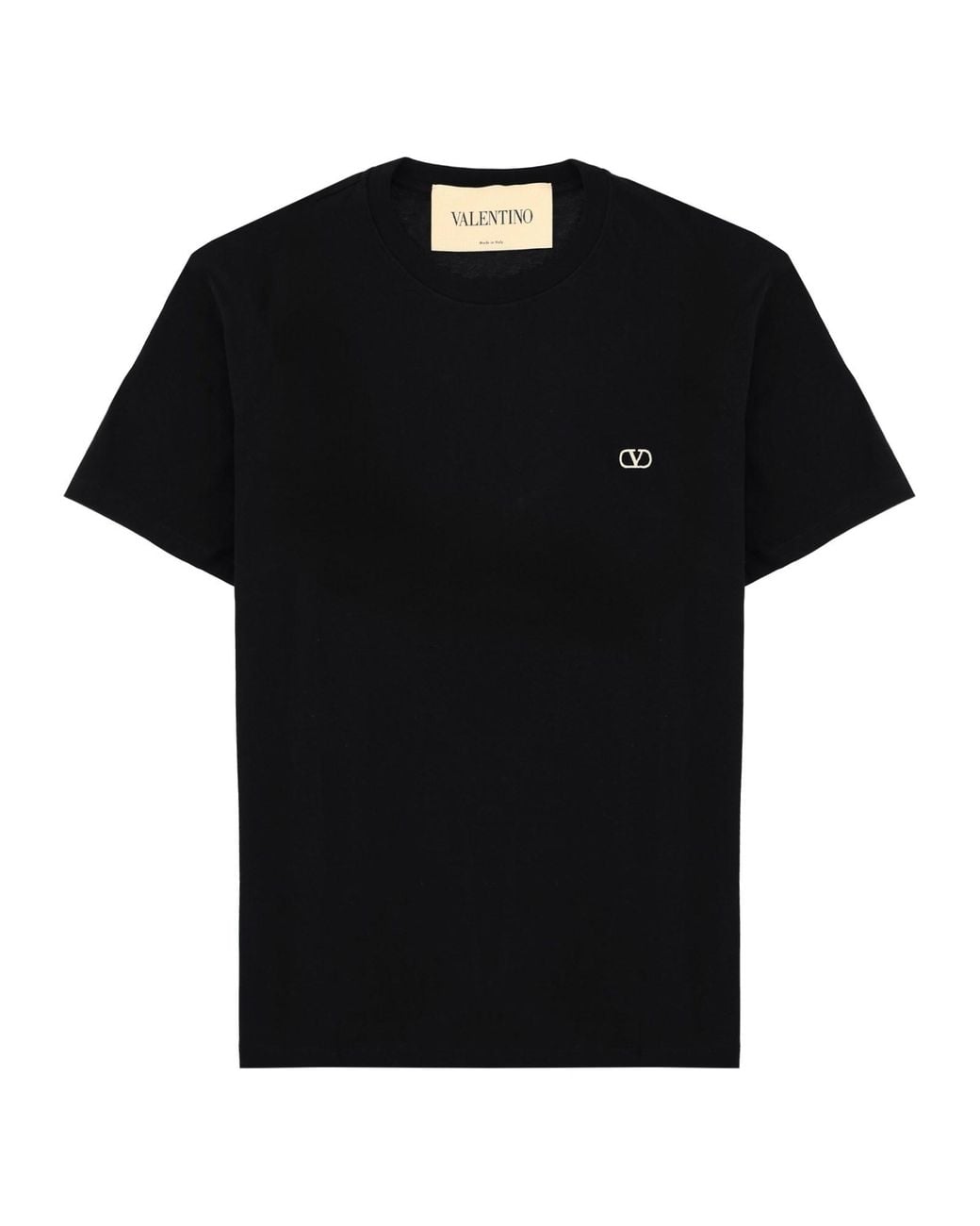 Valentino Black T-Shirt "V-Logo" for men
