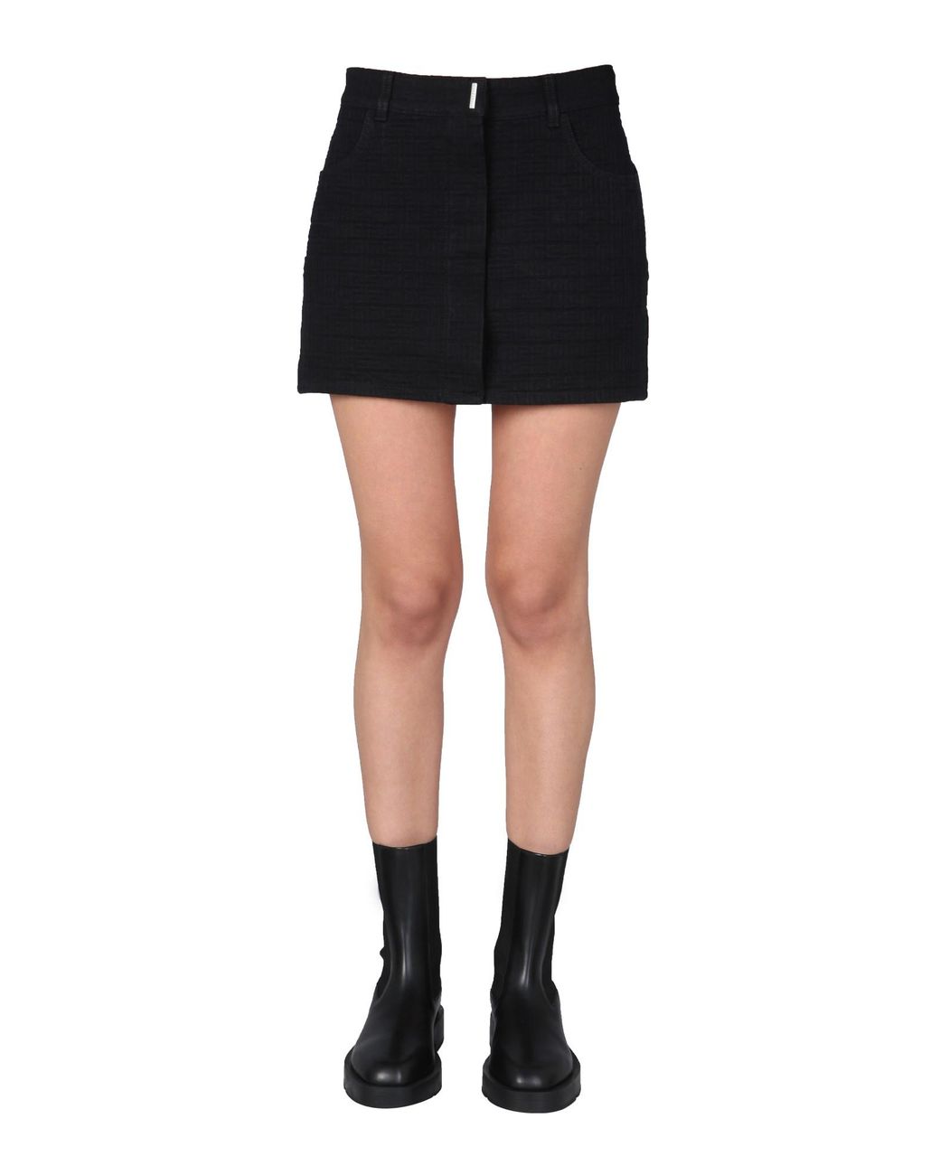 Givenchy Black 4G-Jacquard Skirt