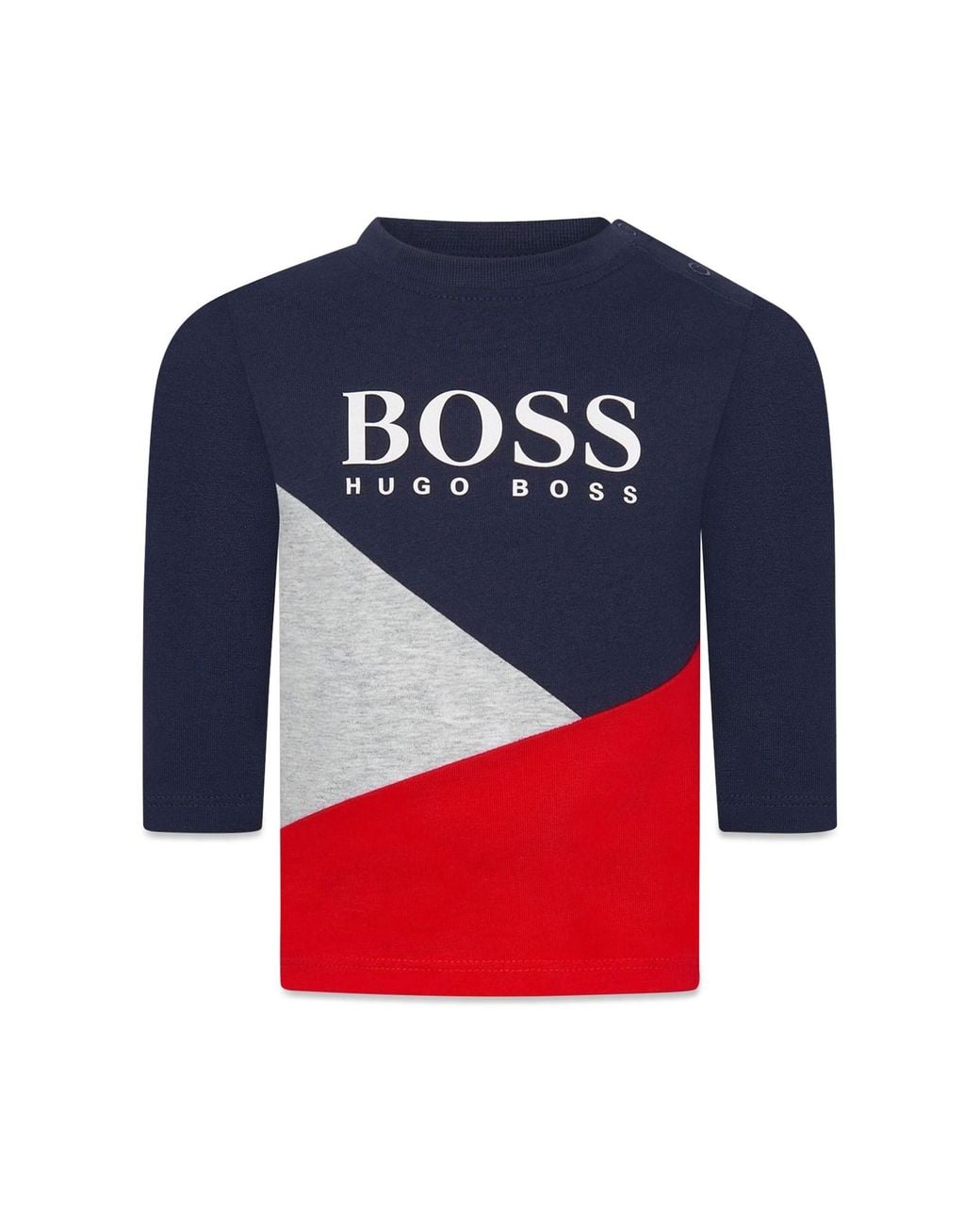 Boss Blue Long Sleeve Tee Shirt