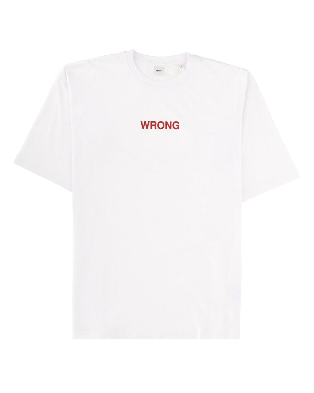 Aspesi White Graphic Crew Neck T-Shirt