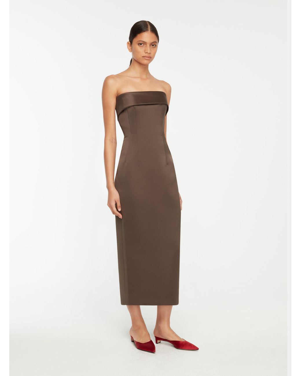 emilia wickstead brown dress Tokyo Dress