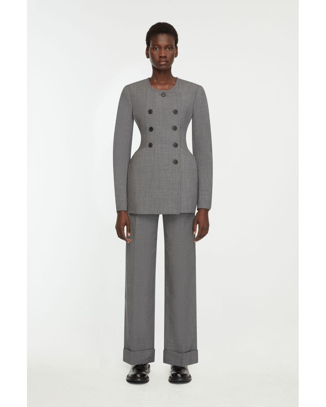 Emilia Wickstead Gray Dalva Jacket