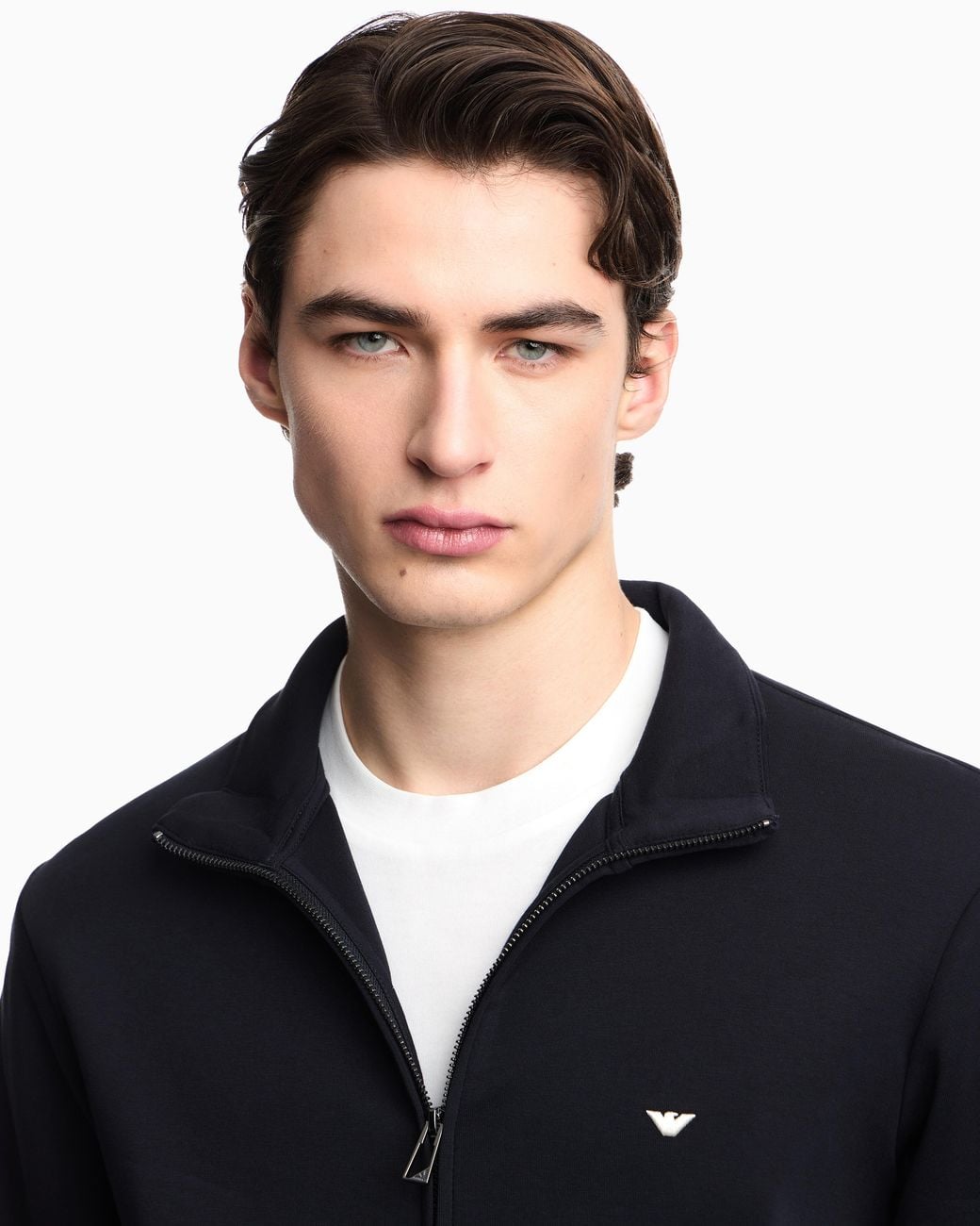 Emporio Armani Blue Full-Zip Sweatshirt for men