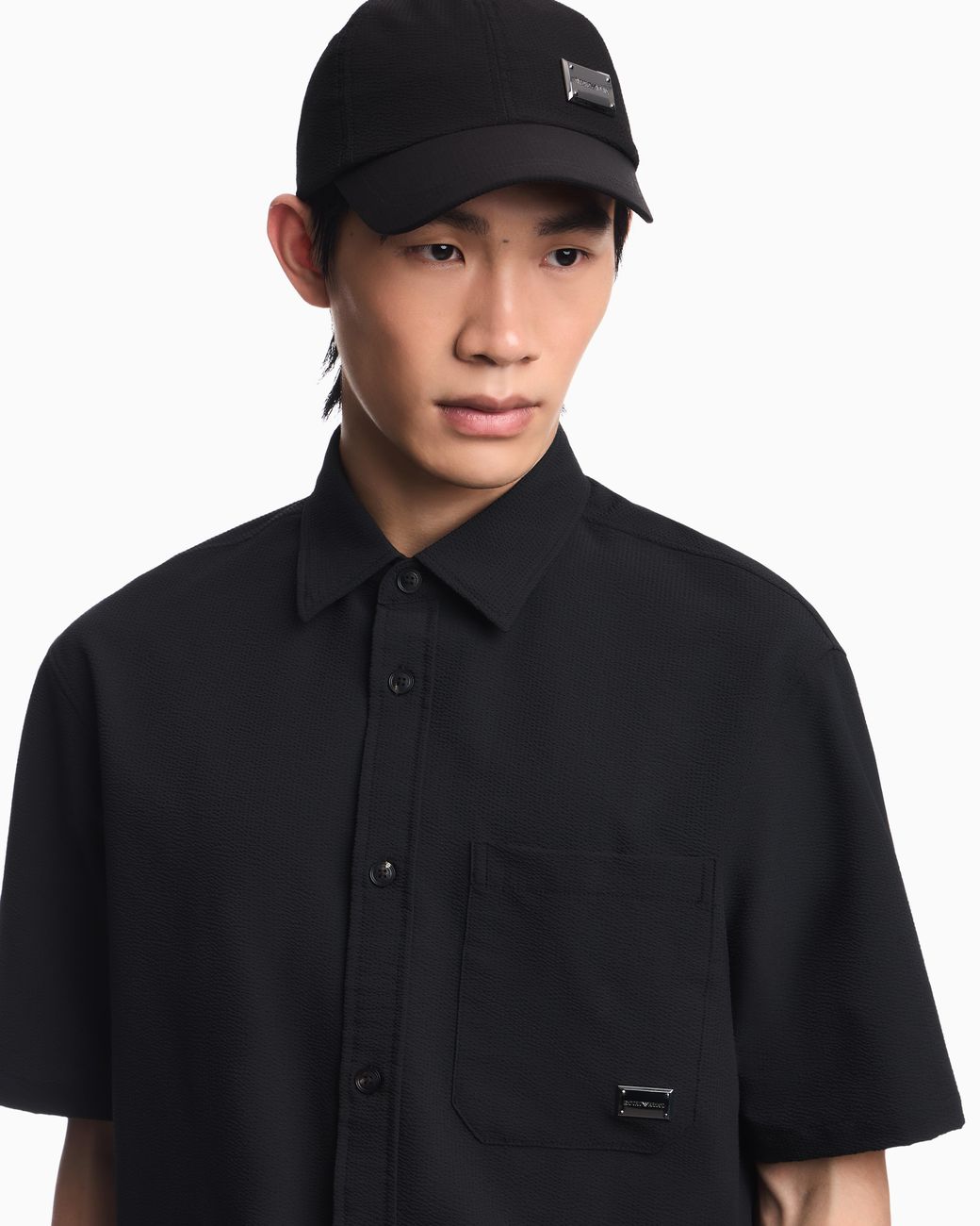 Emporio Armani Black Baseball Hat for men