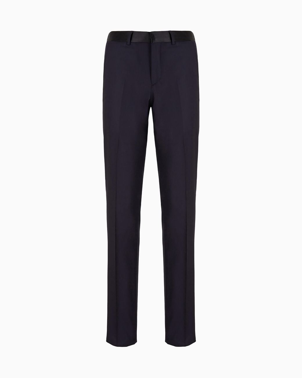 Emporio Armani Blue Worsted Trousers Essential for men