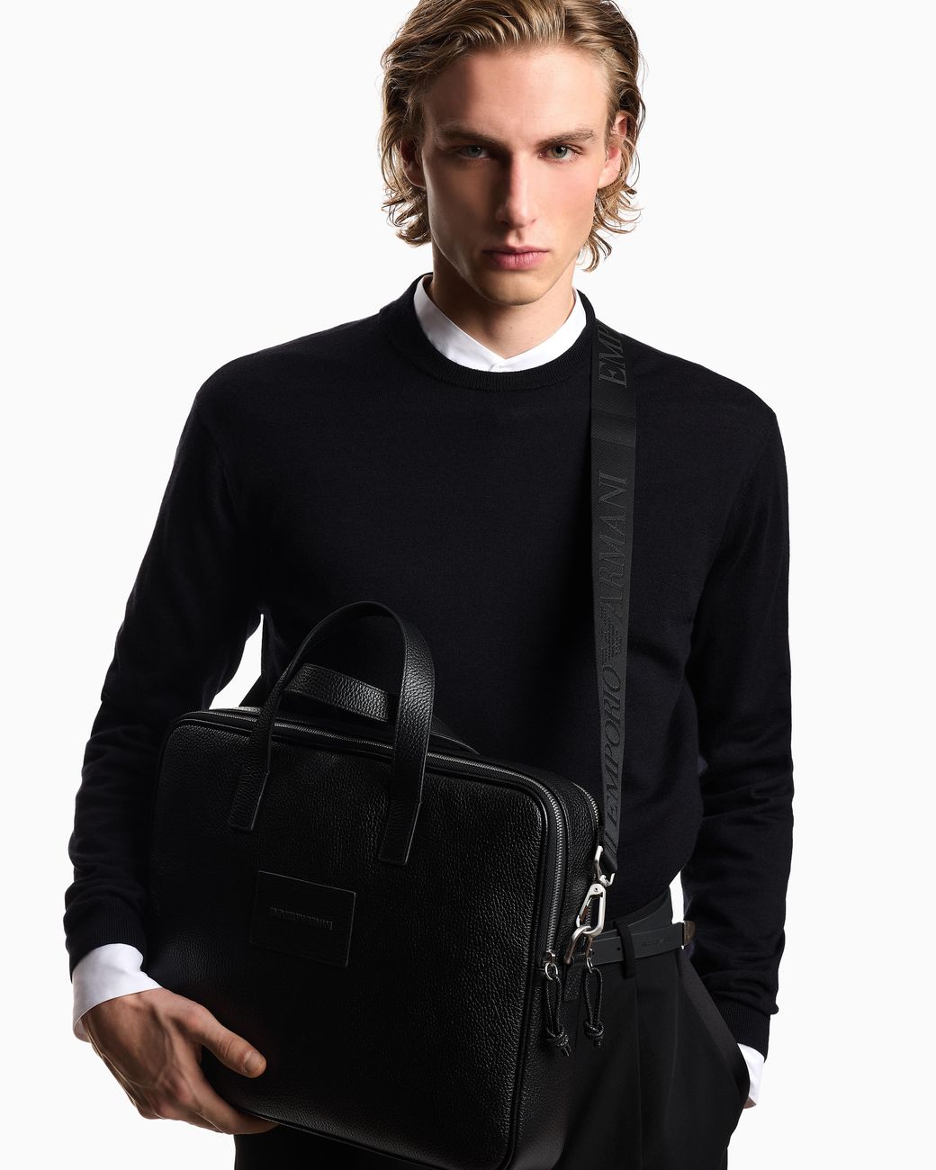 Emporio Armani Black Business Bag for men