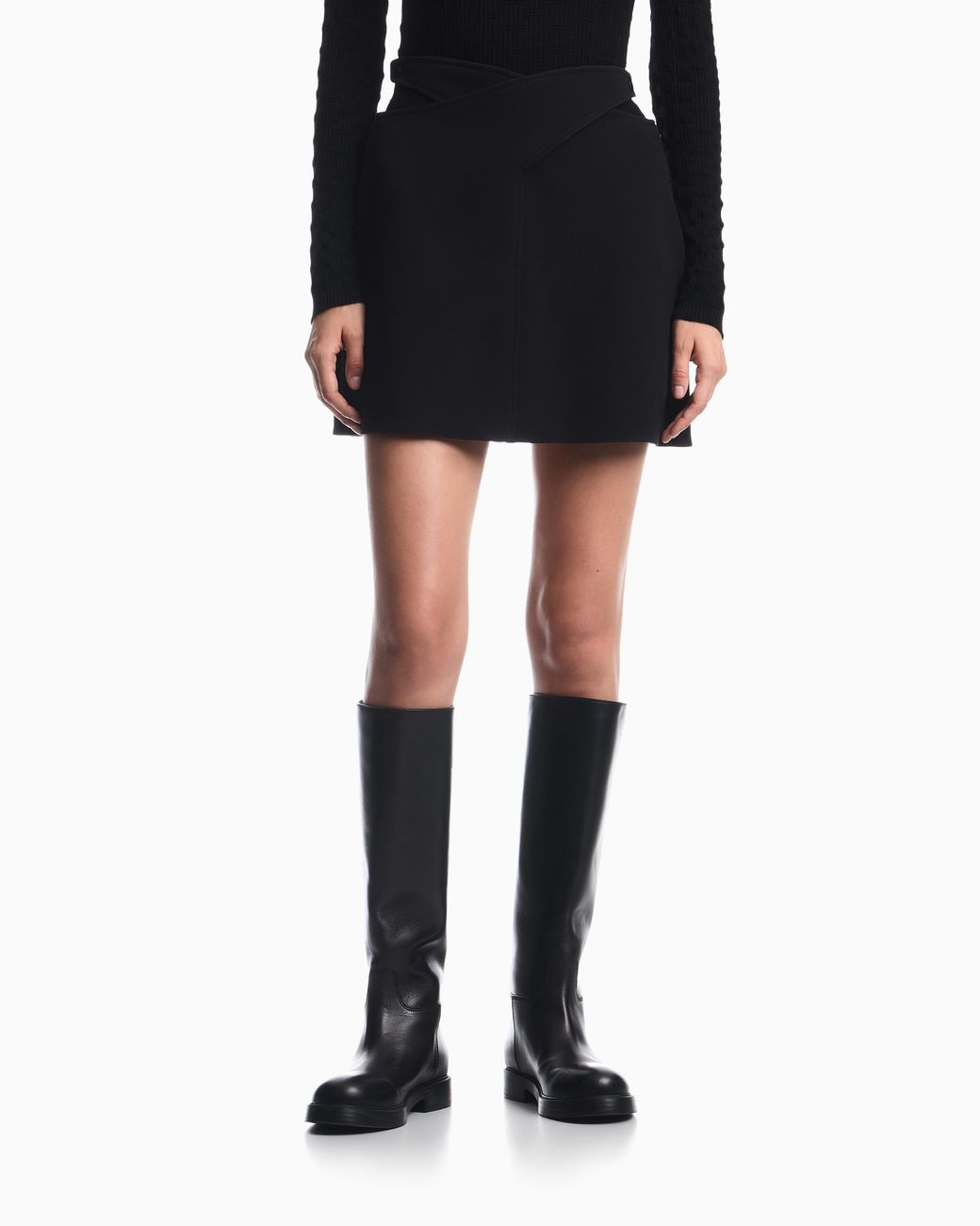 Emporio Armani Black Viscose Skirt
